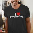 I LOVE HEART SWIMMING Men's V-Neck T-Shirt I LOVE HEART SWIMMING Men's V-Neck T-Shirt