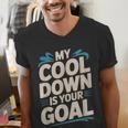 Masters Swimmer Cool Down Workout Humor Bold Swimming Men's V-Neck T-Shirt