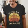 This Is My Meat Smoking Tee BBQ Dad Barbeque Smoker Men's V-Neck T-Shirt This Is My Meat Smoking Tee BBQ Dad Barbeque Smoker Men's V-Neck T-Shirt