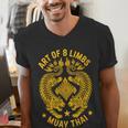 Muay Thai Art Of 8 Limbs Thai Boxing Men's V-Neck T-Shirt Muay Thai Art Of 8 Limbs Thai Boxing Men's V-Neck T-Shirt