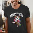 Muay Thai Art For Girls Kids Women Mixed Martial Arts Men's V-Neck T-Shirt