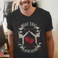 Muay Thai Is In My Blood Traditional Fighters Thai Boxing Men's V-Neck T-Shirt