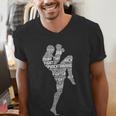 Muay Thai Thai Boxes Taekwondo Men Boys Children Men's V-Neck T-Shirt