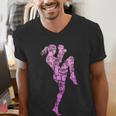 Muay Thai Thai Boxing Women Girls Children Men's V-Neck T-Shirt
