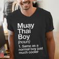 Muay Thai Boy Definition Martial Arts Sports Men's V-Neck T-Shirt