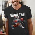Muay Thai Cat Meow Thai Boxing Martial Art Kids Men's V-Neck T-Shirt Muay Thai Cat Meow Thai Boxing Martial Art Kids Men's V-Neck T-Shirt