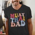 Muay Thai Dad Thai Boxing Dad Men's V-Neck T-Shirt