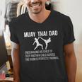 Muay Thai Dad Definition Muay Thai Father Men's V-Neck T-Shirt Muay Thai Dad Definition Muay Thai Father Men's V-Neck T-Shirt