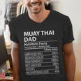 Muay Thai Dad Nutrition Facts Muay Thai Dad Men's V-Neck T-Shirt