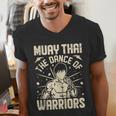 Muay Thai The Dance Of Warriors Muay Thai Men's V-Neck T-Shirt Muay Thai The Dance Of Warriors Muay Thai Men's V-Neck T-Shirt