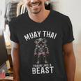 Muay Thai Elephant Kickboxing And Elephant Thai Men's V-Neck T-Shirt