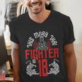 Muay Thai Fighter Is 18 Thai Boxing Muay Thai 18th Birthday Men's V-Neck T-Shirt
