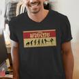 Muay Thai Fighter Evolution MMA Men's V-Neck T-Shirt Muay Thai Fighter Evolution MMA Men's V-Neck T-Shirt