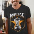 Muay Thai Fighter Sleeveless Men's V-Neck T-Shirt