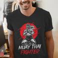 Muay Thai Fighter Martial Arts Boxing Hobby Men's V-Neck T-Shirt Muay Thai Fighter Martial Arts Boxing Hobby Men's V-Neck T-Shirt