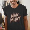 Muay Thai Fighter Nak Identity Training Practitioner Proud Men's V-Neck T-Shirt Muay Thai Fighter Nak Identity Training Practitioner Proud Men's V-Neck T-Shirt