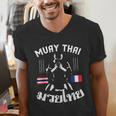 Muay Thai France French Flag Martial Arts Thai Boxing Coach Men's V-Neck T-Shirt Muay Thai France French Flag Martial Arts Thai Boxing Coach Men's V-Neck T-Shirt