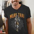 Muay Thai Hobby Martial Arts Fighter Boxing Men's V-Neck T-Shirt