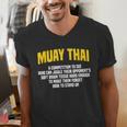 Muay Thai Martial Arts Combat Sports Men's V-Neck T-Shirt Muay Thai Martial Arts Combat Sports Men's V-Neck T-Shirt