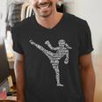 Muay Thai Martial Arts Typography Kickboxer Girls Kickboxing Men's V-Neck T-Shirt Muay Thai Martial Arts Typography Kickboxer Girls Kickboxing Men's V-Neck T-Shirt