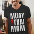Muay Thai Mom Martial Artis Combat Sports Mother's Day Men's V-Neck T-Shirt Muay Thai Mom Martial Artis Combat Sports Mother's Day Men's V-Neck T-Shirt