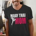 Muay Thai Mom Women Boxing Kickboxing MMA Muay Thai Men's V-Neck T-Shirt