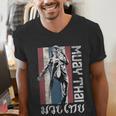 Muay Thai Shirt Thailand Flag Martial Arts Shirt Men's V-Neck T-Shirt
