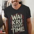 Muay Thai Wai Kru Respect Ritual Ceremony Fighter Identity Men's V-Neck T-Shirt