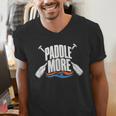 Paddle More Kayak Canoe Paddling Graphic Men's V-Neck T-Shirt