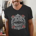 Paddling Island Heritage Outrigger Canoe Men's V-Neck T-Shirt