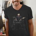 Percussion Player Drumset Retro Drum Kit Percussionist Trump Drummer Drums 2024 -Adults Men's V-Neck T-Shirt