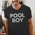 Pool Boy Saying Swim Cool Swimmer Swimming Pool Men's V-Neck T-Shirt Pool Boy Saying Swim Cool Swimmer Swimming Pool Men's V-Neck T-Shirt