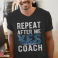 Repeat Yes Swim Coaching Swimming Coaches Men's V-Neck T-Shirt Repeat Yes Swim Coaching Swimming Coaches Men's V-Neck T-Shirt