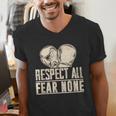 Respect All Fear None Muay Thai Men's V-Neck T-Shirt