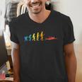 Retro Swimming Evolution For Swimmers Summer Water Lovers Men's V-Neck T-Shirt Retro Swimming Evolution For Swimmers Summer Water Lovers Men's V-Neck T-Shirt