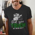 Rock Musical Instrument Band Drummer Drum Kit Men's V-Neck T-Shirt Rock Musical Instrument Band Drummer Drum Kit Men's V-Neck T-Shirt