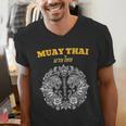 Sak Yant Muay Thai Art Tattoo Twin Tiger Kickboxing Thailand Men's V-Neck T-Shirt Sak Yant Muay Thai Art Tattoo Twin Tiger Kickboxing Thailand Men's V-Neck T-Shirt