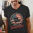 Smokeologist Grilling BBQ Dad Men's V-Neck T-Shirt Smokeologist Grilling BBQ Dad Men's V-Neck T-Shirt