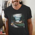 Solo Canoe Tourer Who Knows Every Rapid Campsite Portage Men's V-Neck T-Shirt