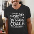 Superhero Swimming Coach Swimming Coach Humor Men's V-Neck T-Shirt Superhero Swimming Coach Swimming Coach Humor Men's V-Neck T-Shirt
