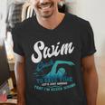 Swim Coach Swimming Lesson Sport Professional Instructor Men's V-Neck T-Shirt Swim Coach Swimming Lesson Sport Professional Instructor Men's V-Neck T-Shirt