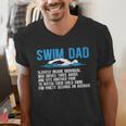 Swim Dad Definition Swimming Dad Of A Swimmer Father Men's V-Neck T-Shirt Swim Dad Definition Swimming Dad Of A Swimmer Father Men's V-Neck T-Shirt