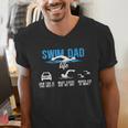Swim Dad Life Swimming Dad Of A Swimmer Father Men's V-Neck T-Shirt