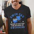 Swim Dad Of A Swimmer Dad Swim Father Swimming Dad Men's V-Neck T-Shirt