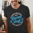 Swim Dad Dad Of A Swimmer Dad Swimming Father Men's V-Neck T-Shirt Swim Dad Dad Of A Swimmer Dad Swimming Father Men's V-Neck T-Shirt