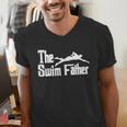 The Swim Father Swimming Dad Swimmer Men's V-Neck T-Shirt The Swim Father Swimming Dad Swimmer Men's V-Neck T-Shirt