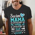 Swim Mama Proud Swimming Mom Of A Swimmer Mother Swim Mom Men's V-Neck T-Shirt Swim Mama Proud Swimming Mom Of A Swimmer Mother Swim Mom Men's V-Neck T-Shirt