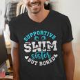 Swim Sister Supportive Swimming Sister Of A Swimmer Sis Men's V-Neck T-Shirt Swim Sister Supportive Swimming Sister Of A Swimmer Sis Men's V-Neck T-Shirt
