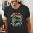 Swimmer By Day Gamer By Night Swimming Swim Lover Gaming Men's V-Neck T-Shirt Swimmer By Day Gamer By Night Swimming Swim Lover Gaming Men's V-Neck T-Shirt