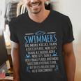 Swimmers Facts Swimming Swim Coach Men Women Graphic Small Men's V-Neck T-Shirt